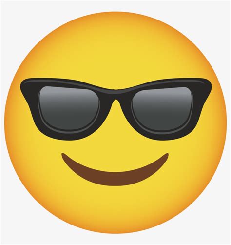 Background Smiling Face With Sunglasses Emoji Free Template Ppt