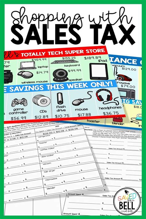 These Sales Tax Worksheets are a great real world math practice for 3rd