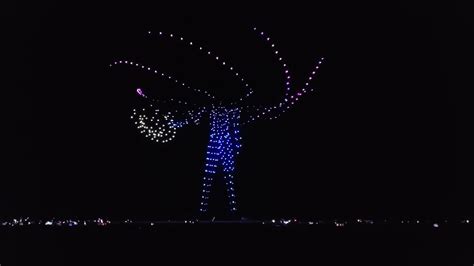 Burning Man 2022 Drone Show Larry Harvey Tribute Youtube