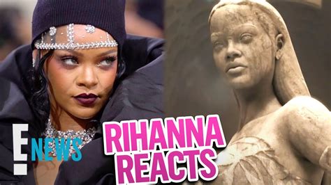 Rihanna Honored With Marble Statue At Met Gala 2022 E News Youtube