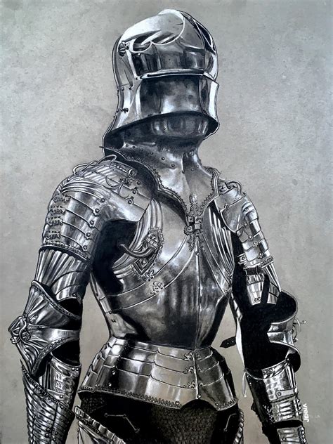 A Knight In Shining Armor Me Charcoal And Graphite 2019 Rart