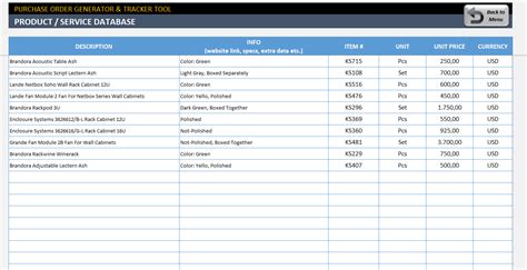 Purchase Order Tracker Excel Template