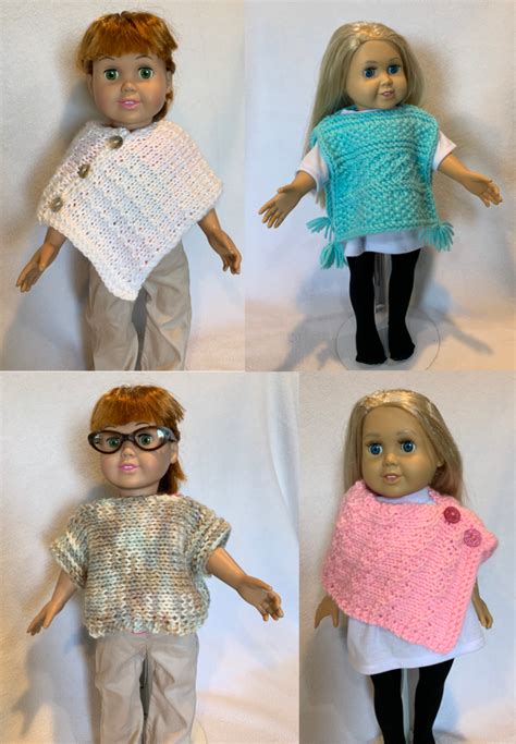 Any Season Ponchos For 18 Inch Dolls — Frugal Knitting Haus