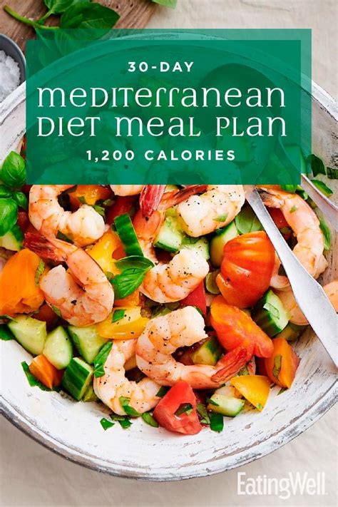 Healthy food recipes with calories. 30-Day Mediterranean Diet Meal Plan: 1,200 Calories ...