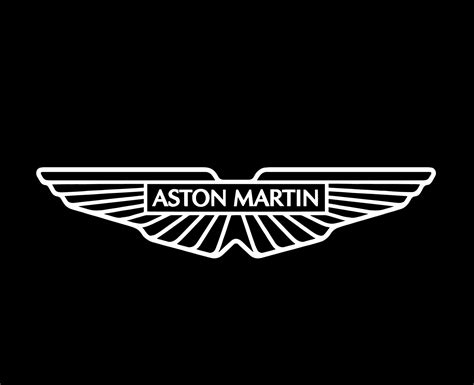 Aston Martin Brand Logo Symbol White Design British Cars Automobile
