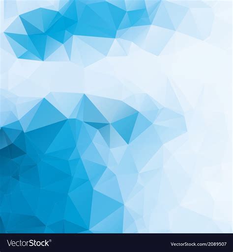 Blue And White Abstract Background Polygon Vector Image