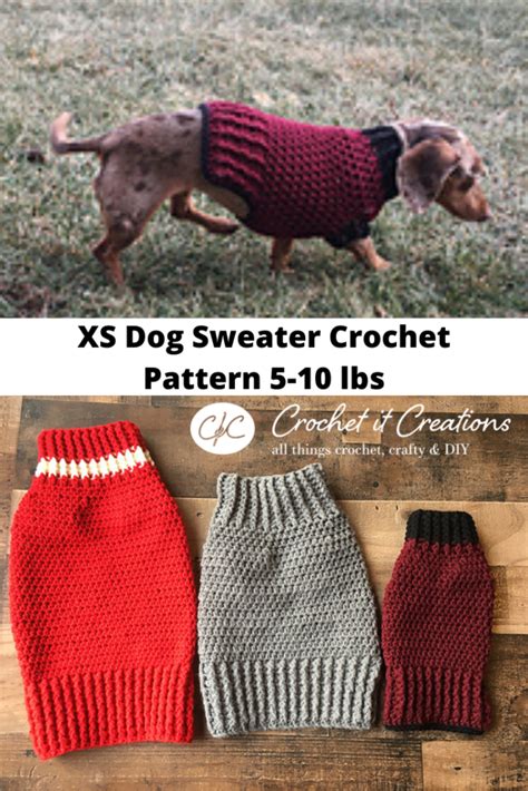 Easy Free Crochet Dog Sweater Pattern Crochet It Creations