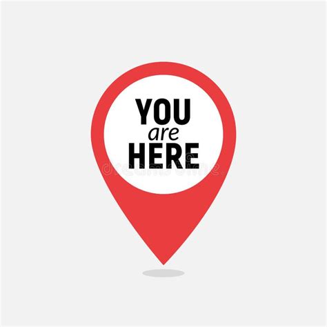 Vector Pointer Map Pin Navigation You Are Here Sign Stock Vector