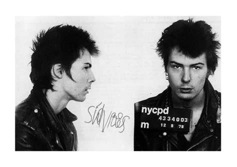 Sid Vicious A4 Mug Shot Sex Pistols Signed Reproduction Poster Choice Of Frame 1140 Picclick