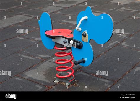 Traditional Playground In A Schoolyard Without Child Stock Photo Alamy