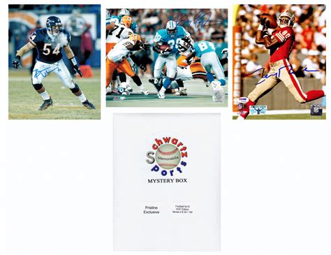 Schwartz Sports Football Hall Of Famers Signed Mystery Box 8x10 Photo