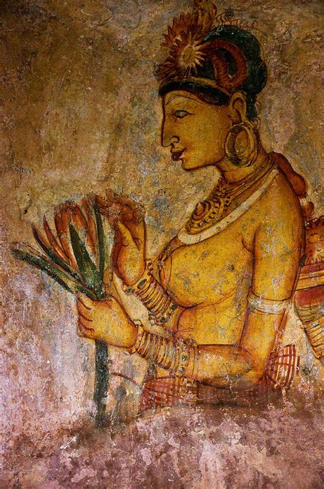 Graceful Apsara With Lotus Sigiriya Cave Painting Photograph By Jenny