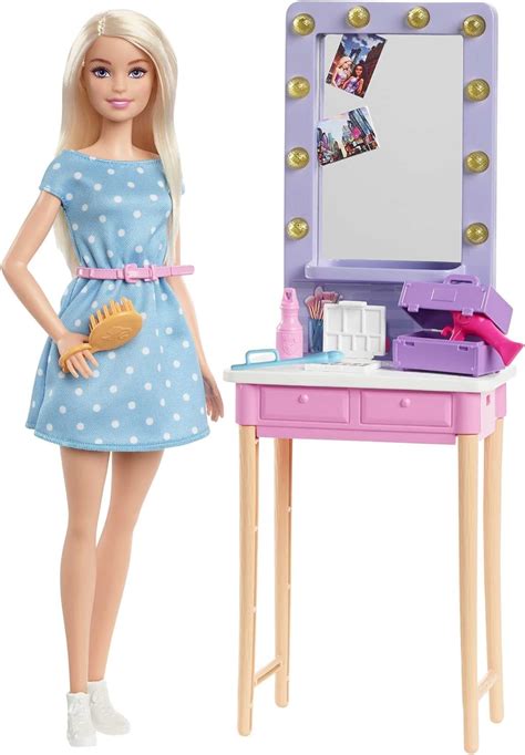Barbie Big City Big Dreams Malibu Barbie Doll Blonde And Backstage Dressing Room Playset With