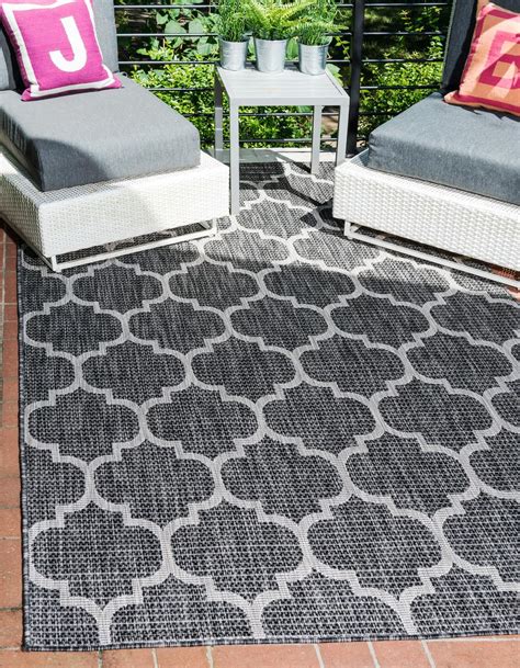 Check thousands of honest reviews of any rug. Black 6' x 9' Outdoor Lattice Rug | Rugs.com