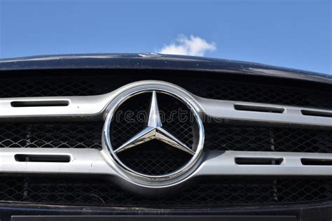 Mercedes Benz Emblem On The Front Grill Of Mercedes Benz X350d 4matic