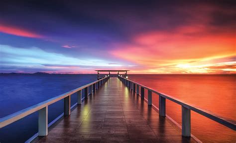 Dock Sunset Wallpapers Top Free Dock Sunset Backgrounds Wallpaperaccess