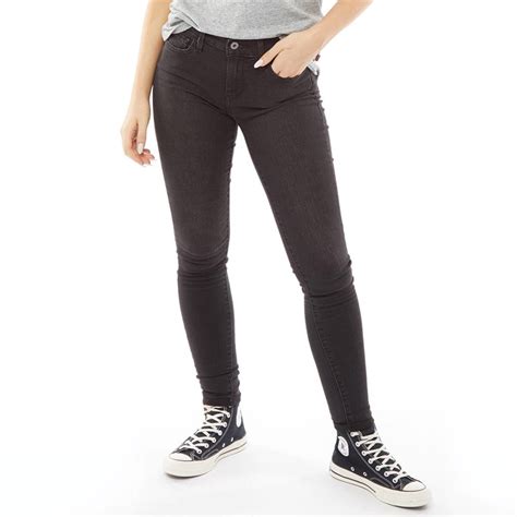 Buy Levis Womens 710 Super Skinny Jeans Black Filled