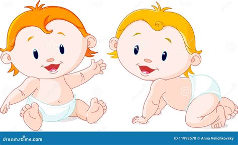 Sweet Twins Stock Vector Image Of Small Play Lifestyles 11998578