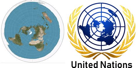United Nations Symbol Flat Earth