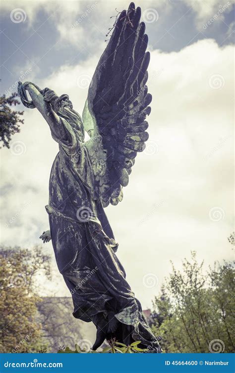 Bronze Angel Unknown Artist Of The 18th Cen Stock Photo Image Of