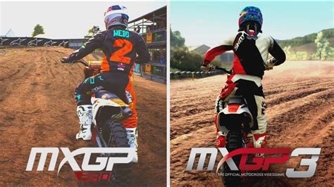 Mxgp Pro Vs Mxgp 3 Gameplay Video Comparison 2019 Youtube