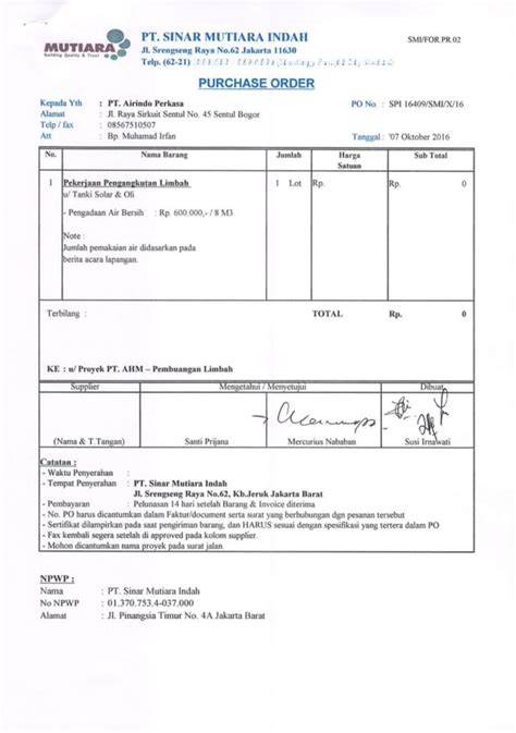 Purchase Order Apa Itu Fungsi Alur Format Dan Contoh