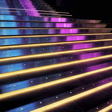 Download Wallpaper 2780x2780 Stairs Neon Backlight Light Ipad Air