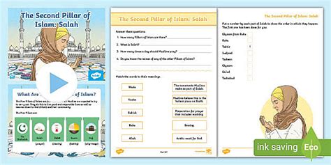 The Second Pillar Of Islam Salah Powerpoint And Worksheet