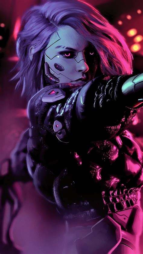 Cyborg Girl Cyberpunk K Free Wallpapers For Apple Iphone And Samsung Galaxy