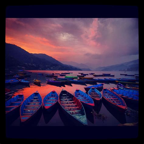 Sunset In Pokhara Nepal Float Your Boat Paradise Found Meet Locals