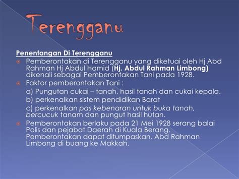 Sop solat berjemaah di surau 1. Peristiwa Penentangan Haji Abdul Rahman Limbong Di Terengganu