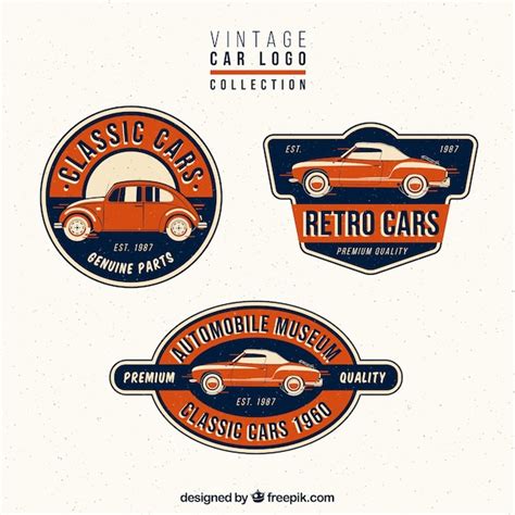 Collection Of Vintage Car Logos Vector Free Download