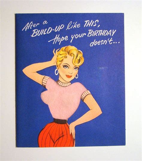 Vintage Birthday Card Retro Humor Mid Century Paper Ephemera Etsy