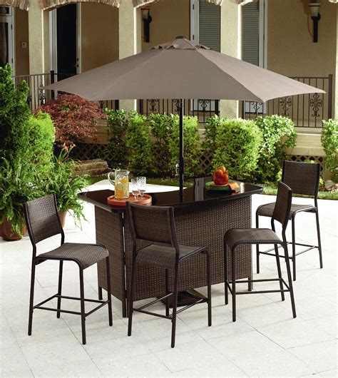 Grand Resort Wilton 5 Piece Bar Set Limited Availability Outdoor