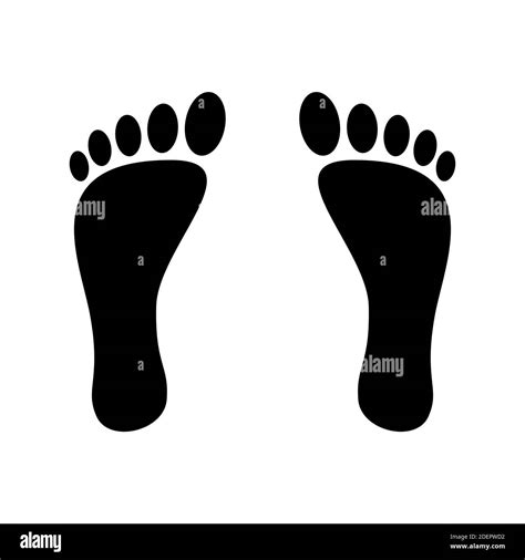 Simple Footprints With Left And Right Feet Icon Vector Image Stock