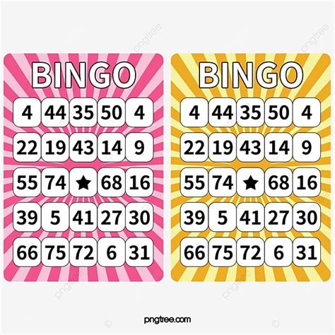 Tarjetas De Bingo De Ilustración Vectorial Tarjetas De Bingo Tarjeta
