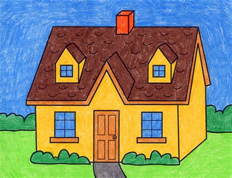Koca Étkezés Röpirat How To Draw A House Easy Step By Step Jelenség