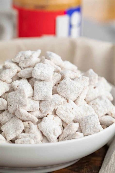 These christmas muddy buddies went down very well at my husband's office. White Chocolate Puppy Chow (Muddy Buddies) - Dinner, then Dessert