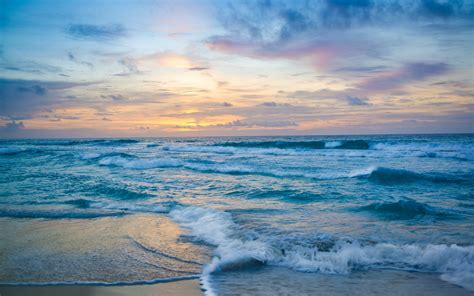 壁紙 海、波、泡、ビーチ、雲、夕日 2560x1600 Hd 無料のデスクトップの背景 画像