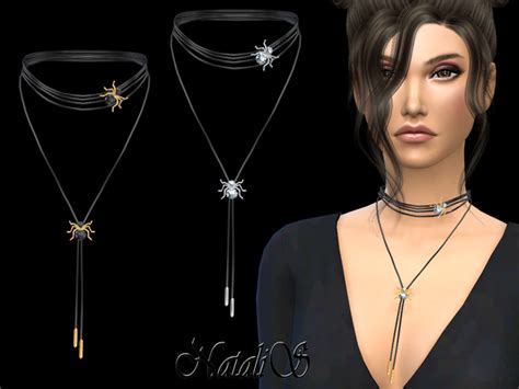 Spider Cord Necklace By Natalis At Tsr Sims 4 Updates
