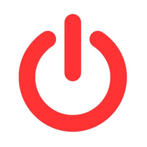 Red Power Button Transparent Png Stickpng