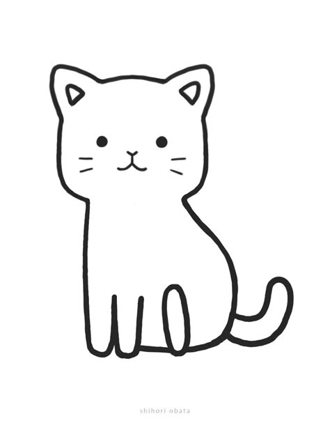 30 Easy Cat Drawing Ideas Simple Cat Drawing Cat Drawing Cat Doodle