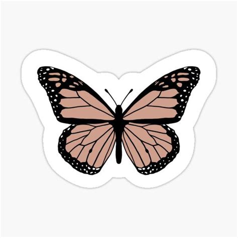 Pink Butterfly Sticker For Sale By Hannah Sanford Phone Cover