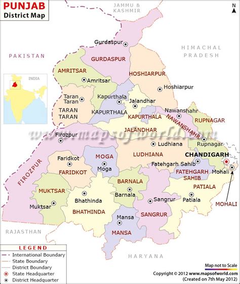 District Map Of Punjab World Geography Map India World Map Map Images