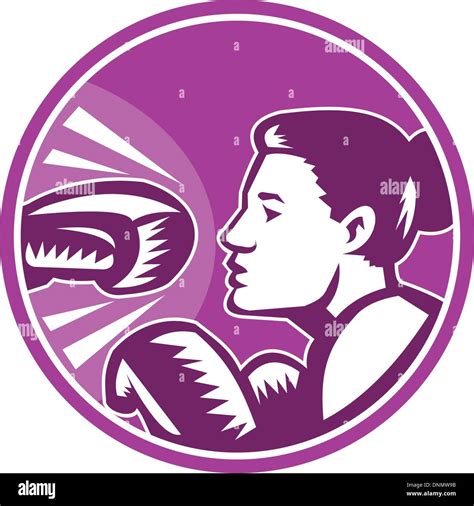 Female Boxing Knockout Punch Stock Vector Images Alamy