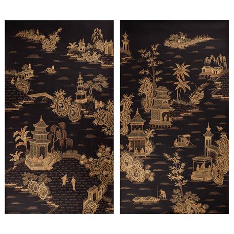 Hand Painted Chinoiserie Wallpaper Panels At 1stdibs Chinoiserie