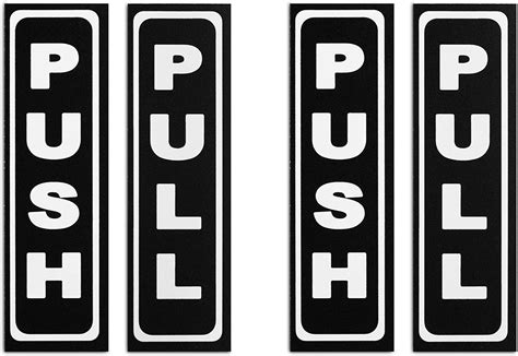 Buy Pull Push Signs For Doors 2 Sets 4 Signs Push Pull Door Sign
