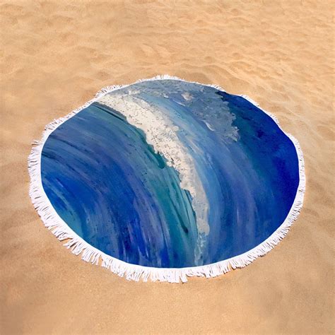 Make Waves Round Beach Towel By Jilian Cramb Amothersfineart Round