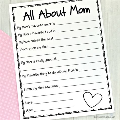 Why I Love My Mom Worksheet Slidesharetrick