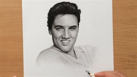 Elvis Presley Pencil Portrait Speed Drawing Youtube